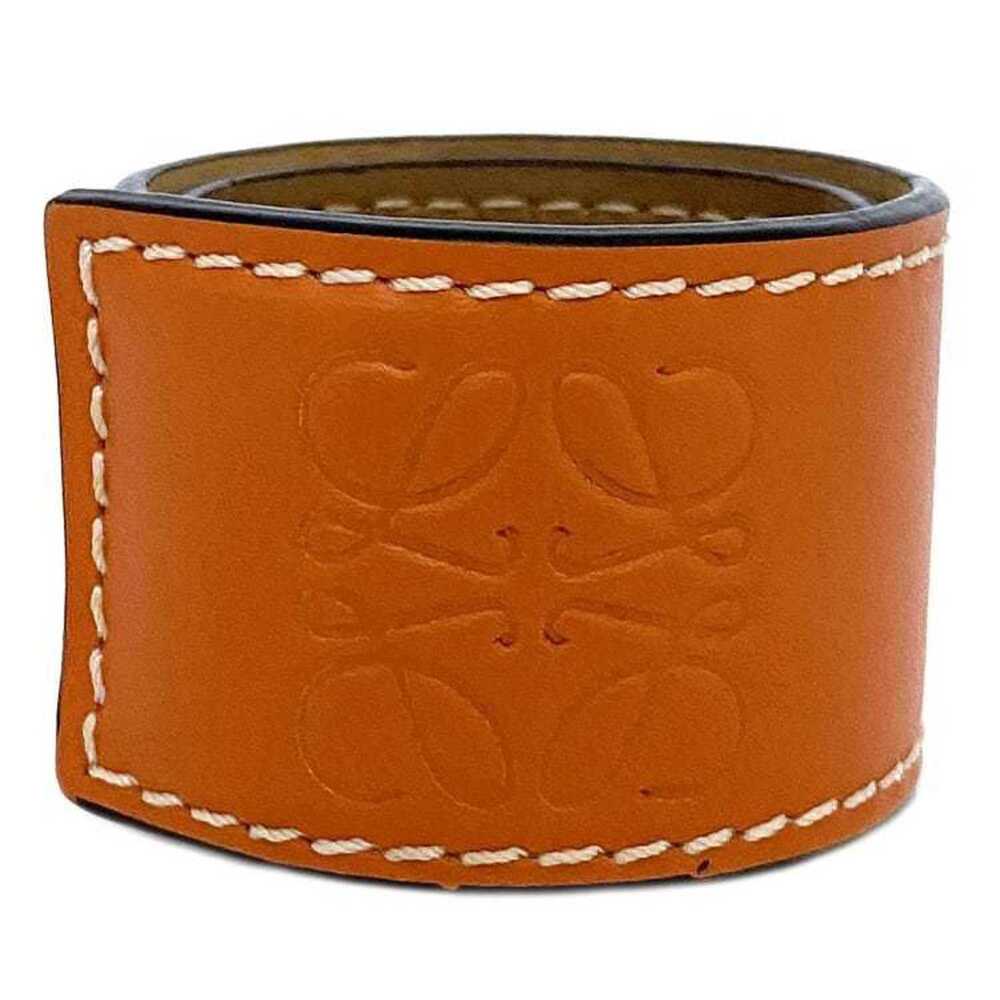 LOEWE Orange Leather Charm Bracelet